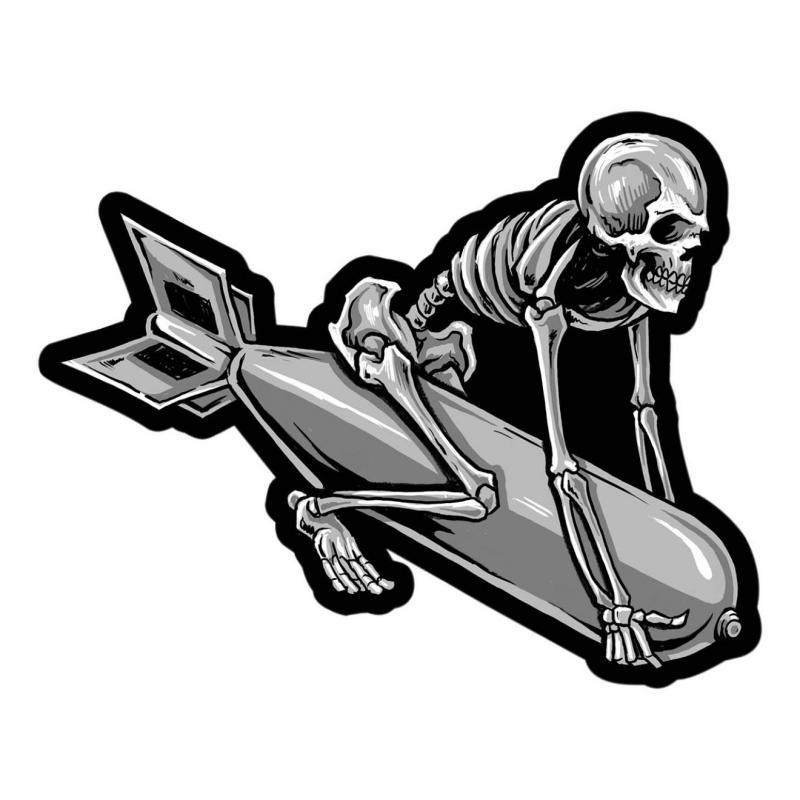 Patch Lethal Threat Pilote de bombardier squelette