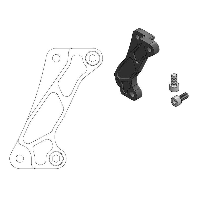 Patte de déport d'étrier de frein avant Moto Master SM Street disque Ø320mm Honda CRF 250 L 13-21