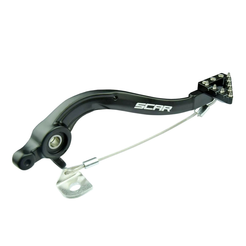 PÃ©dale de Frein ArriÃ¨re SCAR en Aluminium AnodisÃ© Noir pour KTM 250