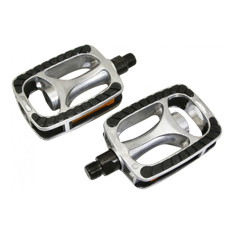 Pédales plates Marwi SP811 aluminium argent/noir