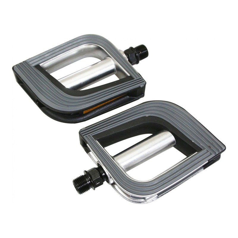 Pédales plates Marwi SP825 aluminium 9/16’’ noir/argent