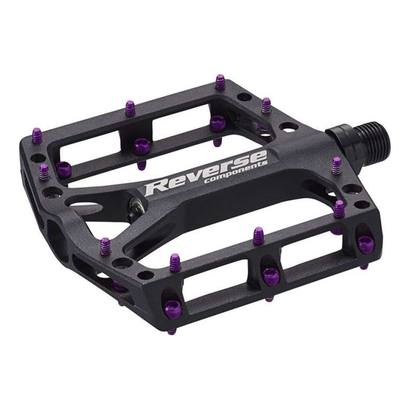 PÃ©dales plates VTT Reverse Black One noir/violet