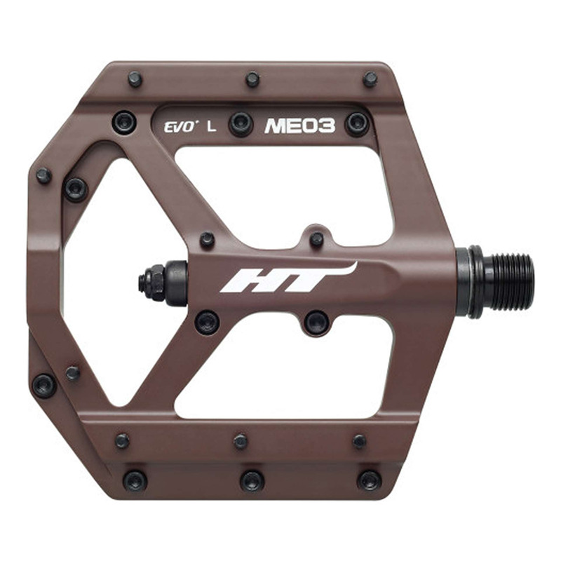 Pédales VTT plates HT ME03 Evo+ Marron