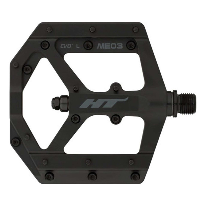 Pédales VTT plates HT ME03 Evo+ Noir métallisé
