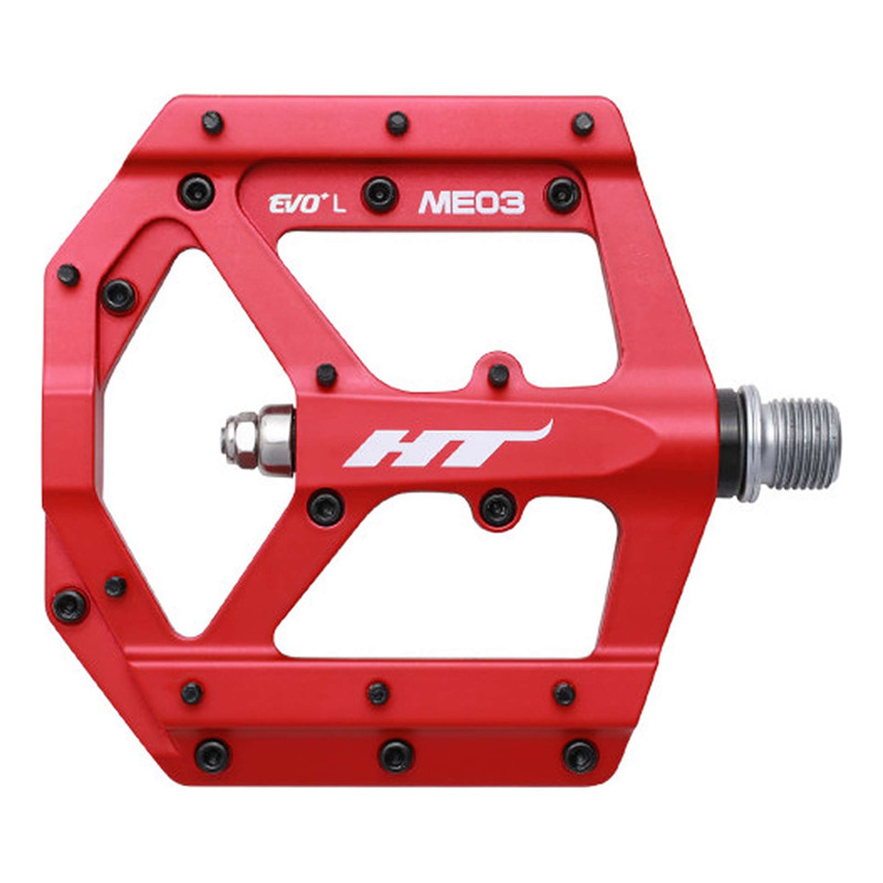 Pédales VTT plates HT ME03 Evo+ Rouge