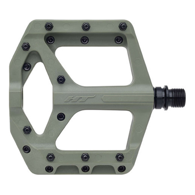Pédales VTT plates HT Suprem-C PA32A Olive