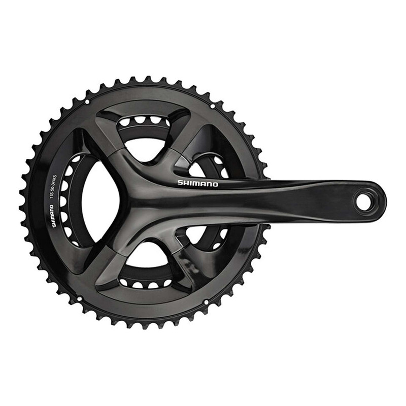 Pédalier vélo route Shimano RS510 11v 2 plateaux (46-36)