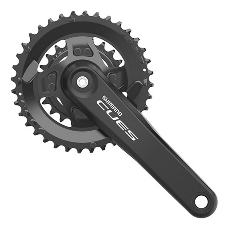 Pédalier Vélo Shimano Cues FC-U4010-2B Double Plateaux 36-22 Dents 9/10/11 Vitesses