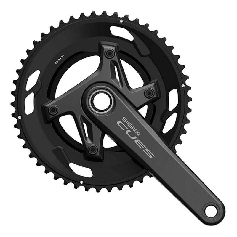 Pédalier Vélo Shimano Cues FC-U6030-2 Double Plateaux 50-34 Dents 9/10 Vitesses