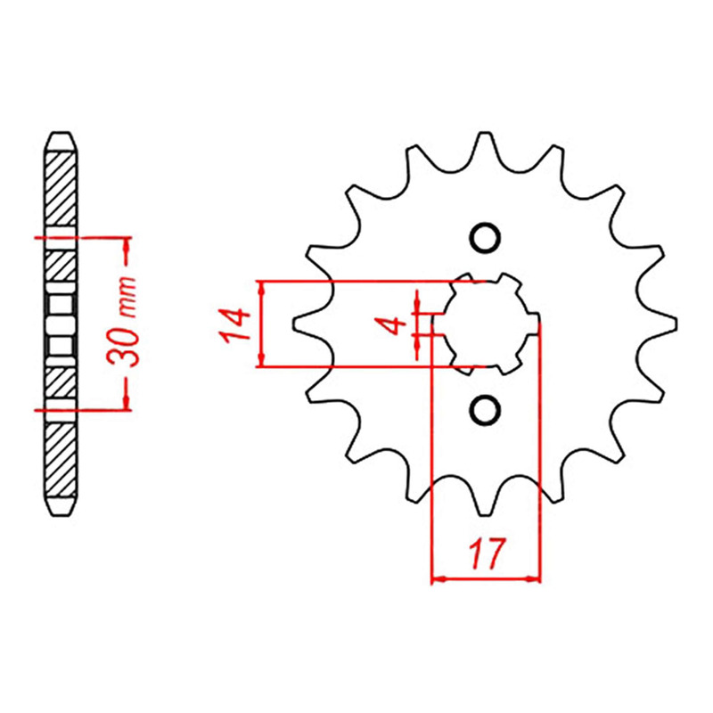 Pignon Supersprox 428 13 dents Mash 50 Fifty 17-24