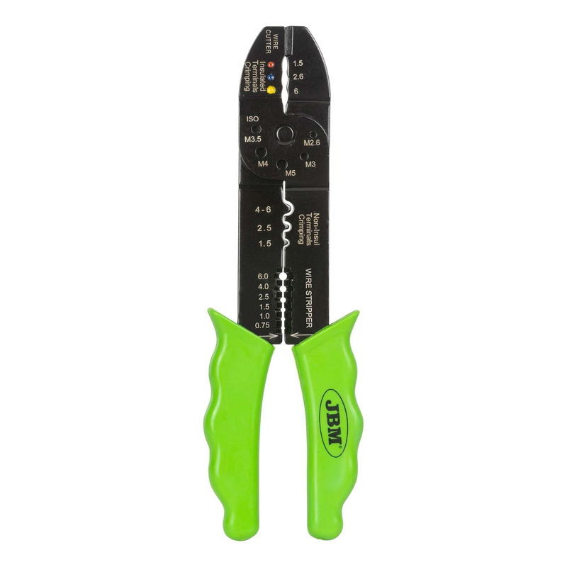 Pince à sertir JBM pour cosses isolées et non isolées 9"
