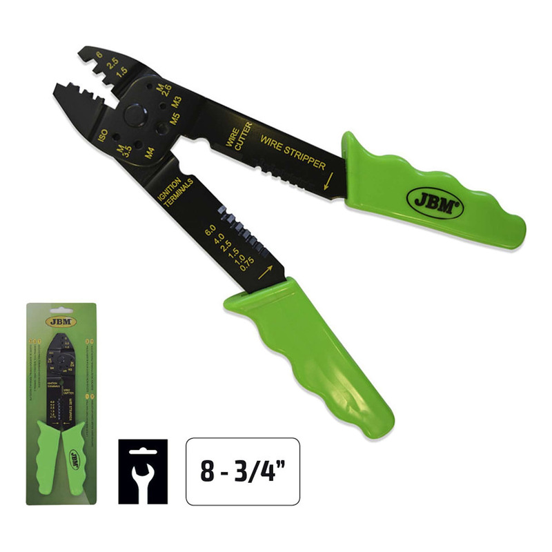 Pince à sertir JBM pour cosses non isolées 8-3/4"