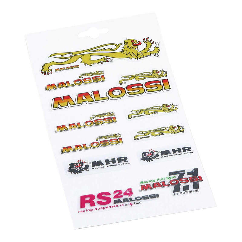 Planche autocollants Malossi 13,3x23,3 cm