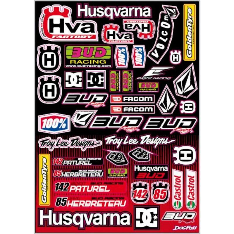 Planche d’autocollants Bud Racing Team Husqvarna