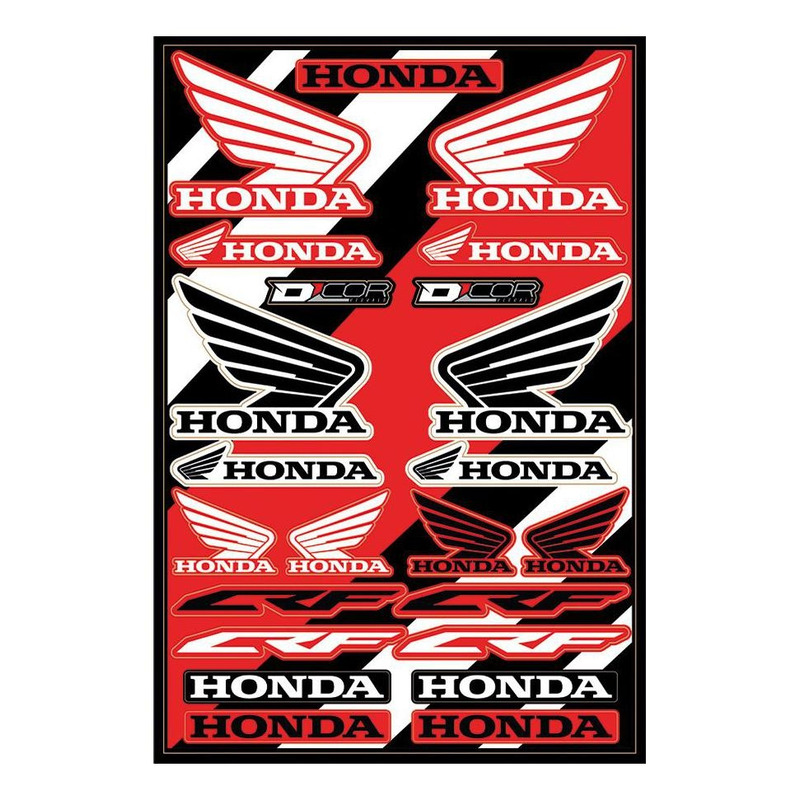 Planche d'autocollants D'Cor Visuals - 46x32cm / 23 Stickers - Honda
