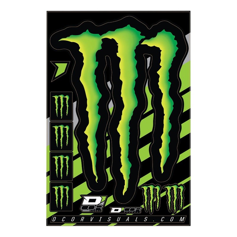 Planche d'autocollants D'Cor Visuals - 46x32cm / 11 Stickers - Monster Energy