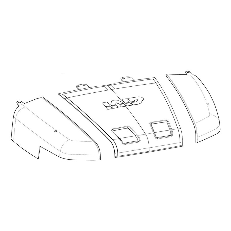 Plaquage en plastique pour top case Givi TRK52BB