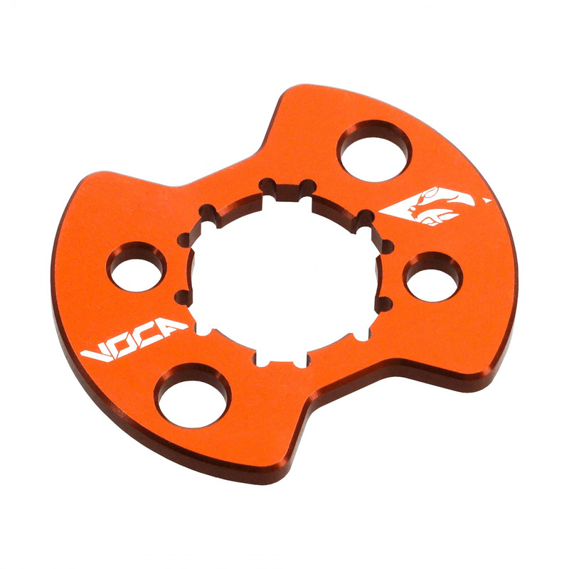 Plaque de maintien de pignon Voca Racing alu orange Derbi Euro 2/3/4