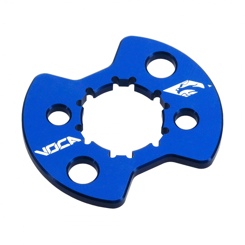 Plaque de maintien de pignon Voca Racing alu bleu Derbi Euro 2/3/4