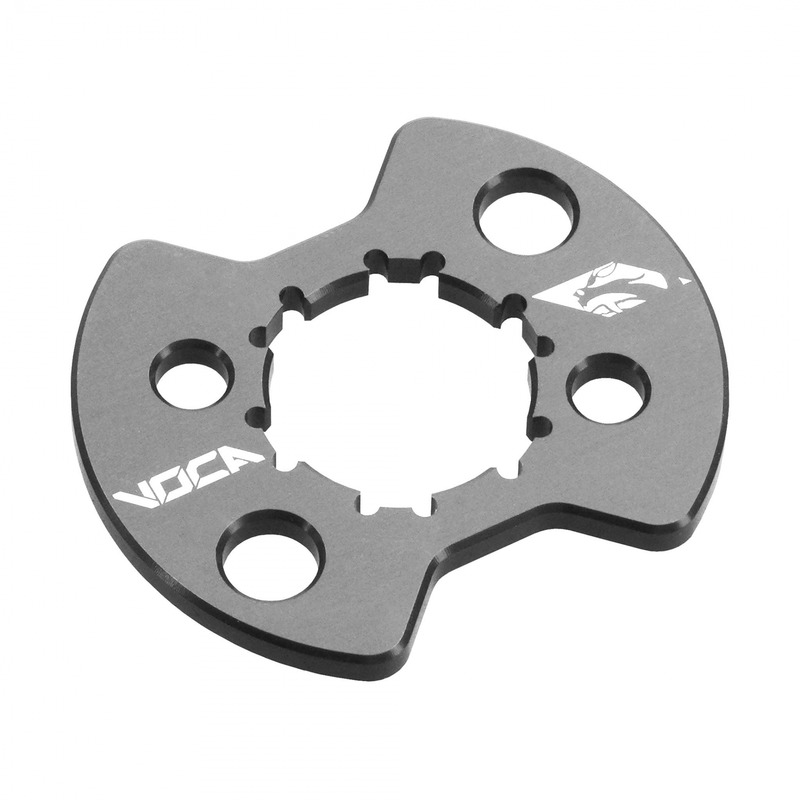 Plaque de maintien de pignon Voca Racing alu gris Derbi Euro 2/3/4