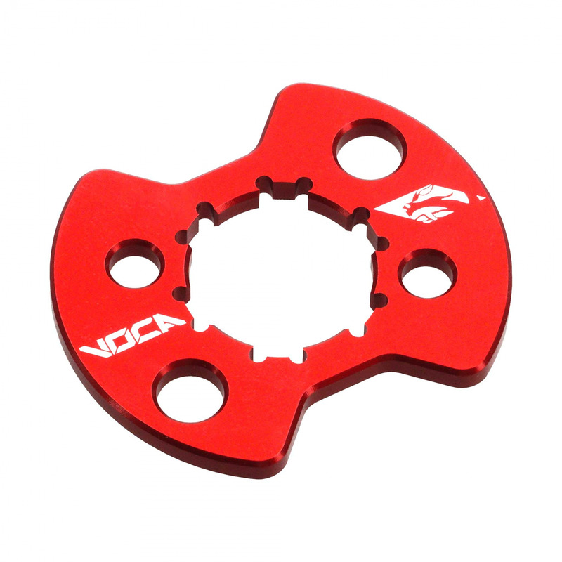Plaque de maintien de pignon Voca Racing alu rouge Derbi Euro 2/3/4
