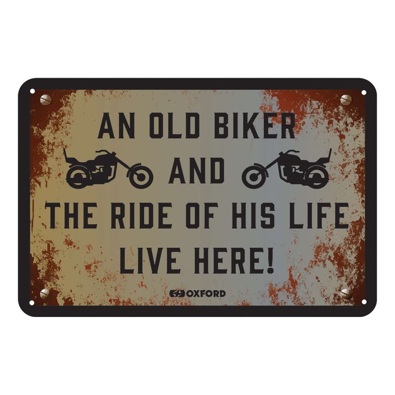 Plaque métallique Oxford Old Biker