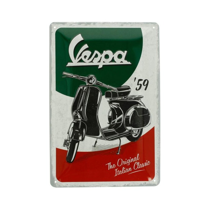 Plaque métallique Vespa Italian Classic (20x30mm)