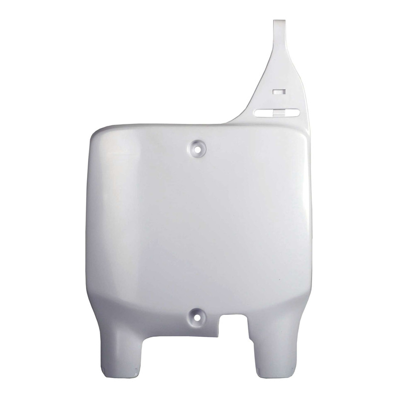 Plaque numÃ©ro frontale Polisport type origine blanche Suzuki RM 250 9