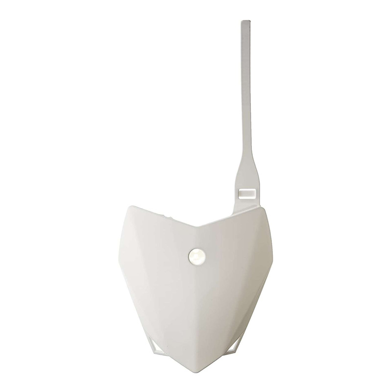 Plaque numÃ©ro frontale Polisport type origine blanche Kawasaki KLX 11