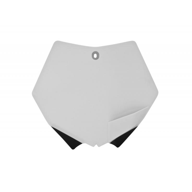 Plaque numéro frontale RTech blanche pour KTM SX 125 07-12