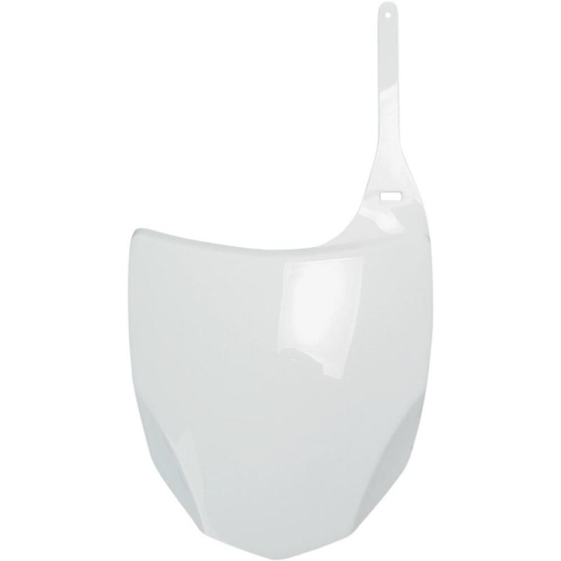 Plaque numéro frontale UFO Kawasaki 450 KX-F 09-13 blanc