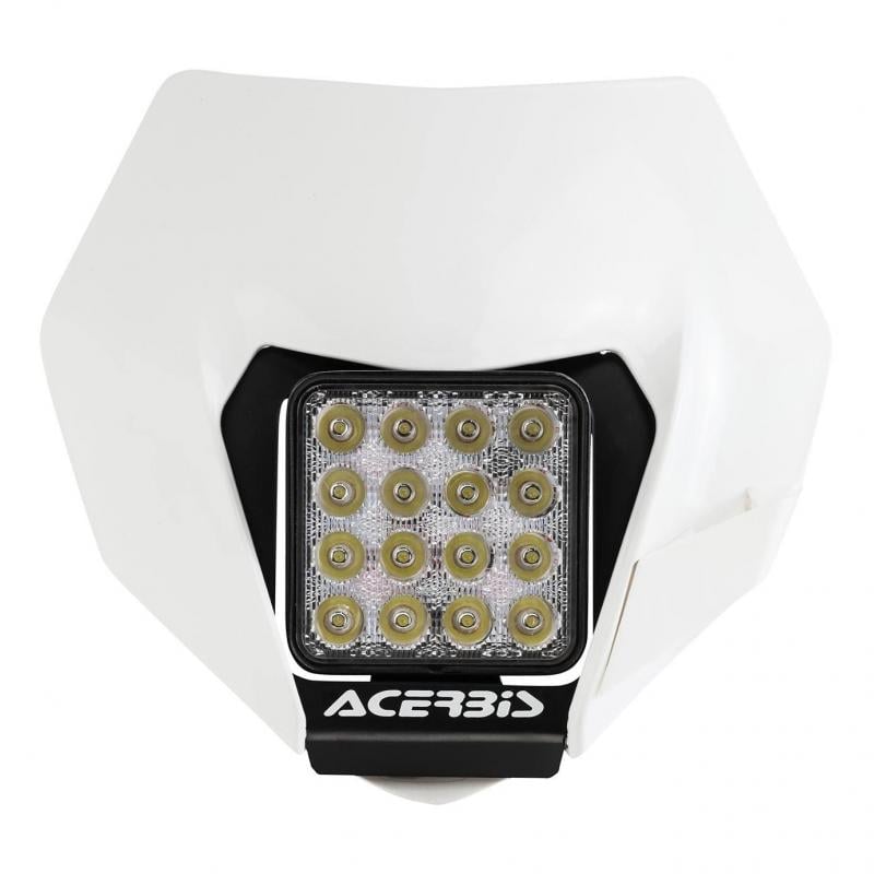 Plaque phare Led Acerbis VSL KTM 450 EXC-F 13-16 Blanc Brillant - Pièces  Carénage sur La Bécanerie