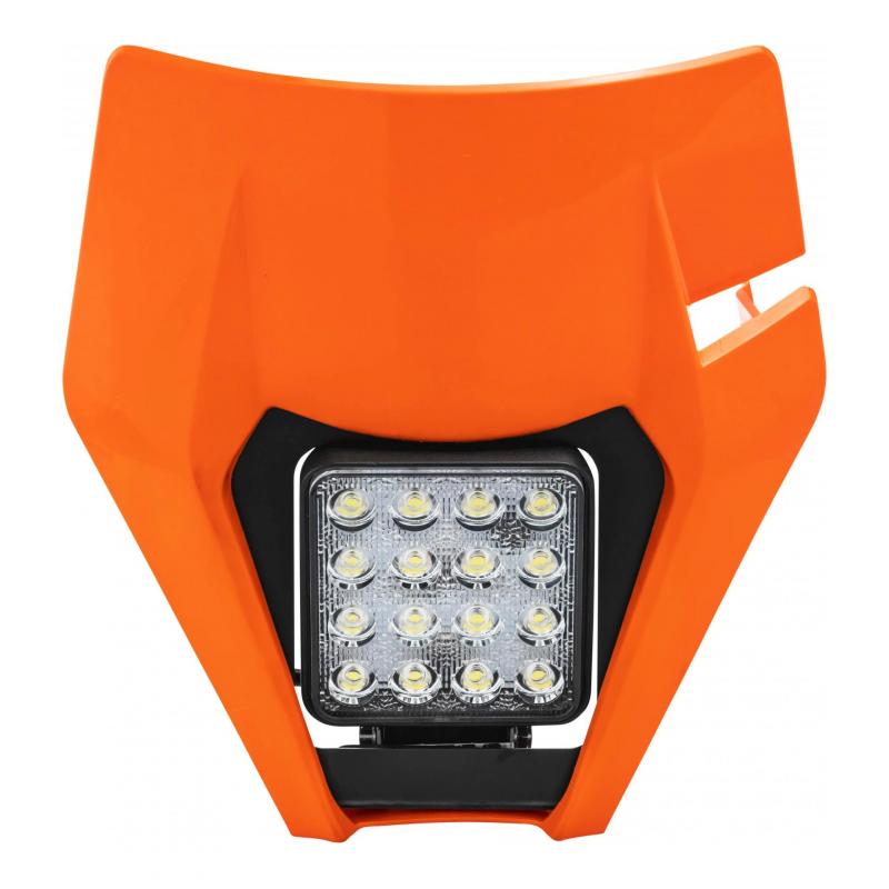 Plaque phare Led Acerbis VSL KTM 450 EXC-F 17-19 Orange Brillant
