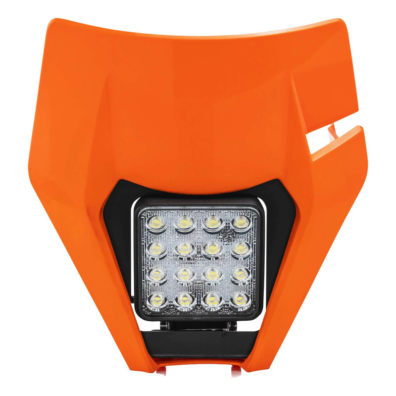Plaque Phare LED Complète ACERBIS VSL Orange - KTM 250 à 500 EXCF 17