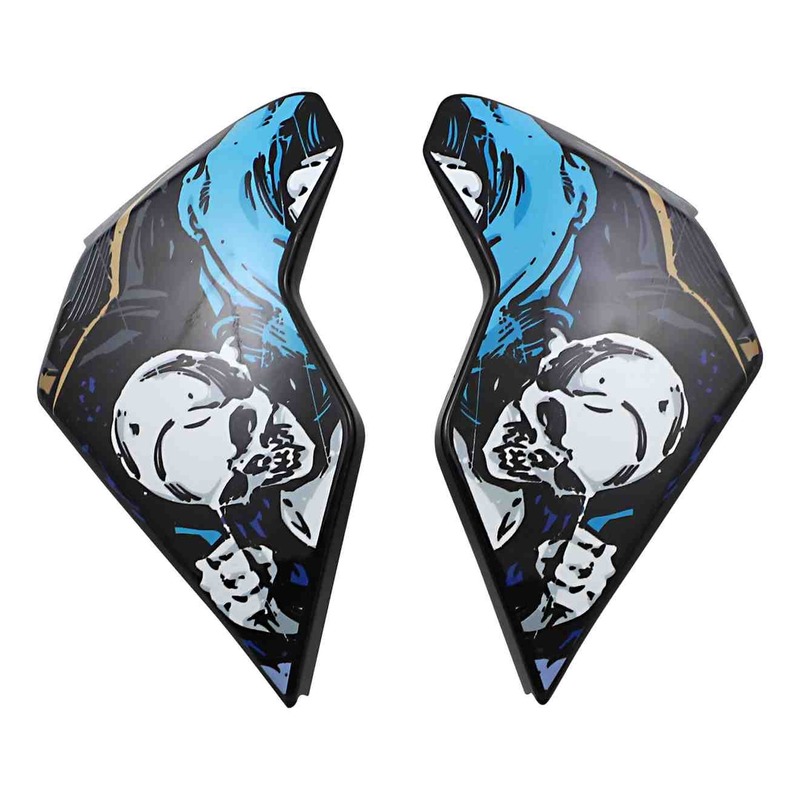 Plaques latérale Icon pour casque Airflite™ Horsemen bleu