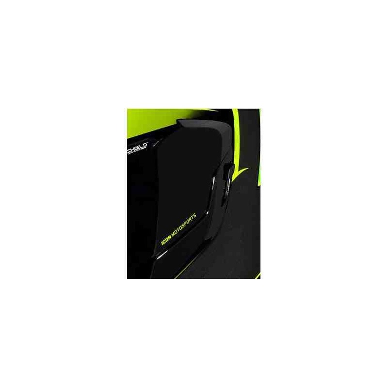 Plaques latérale Icon pour casque Airflite™ Crosslink noir/jaune fl