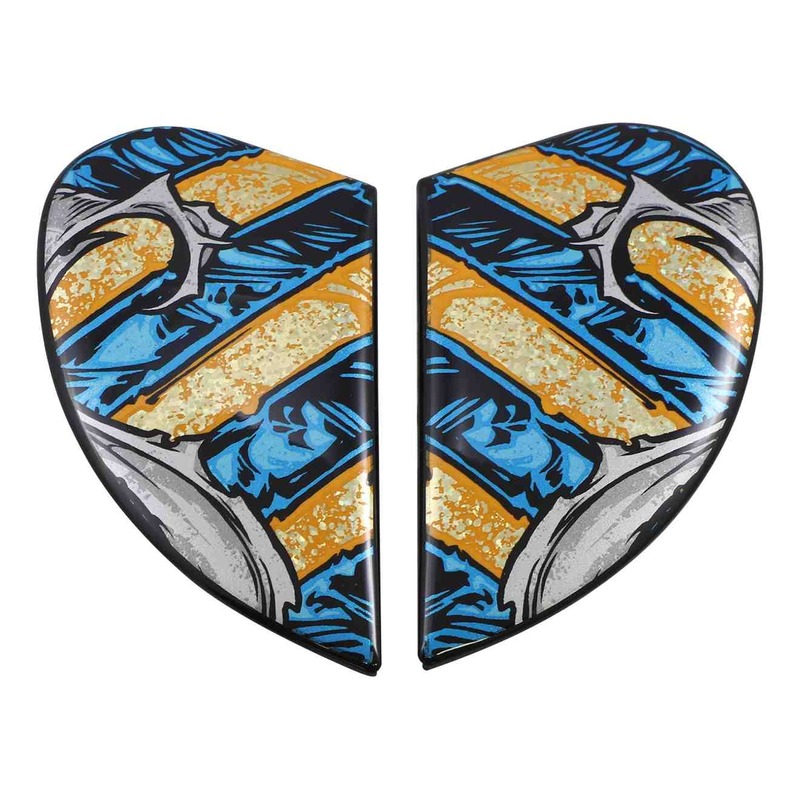 Plaques latérale Icon pour casque Airform™ Pharaoh or/bleu/rouge