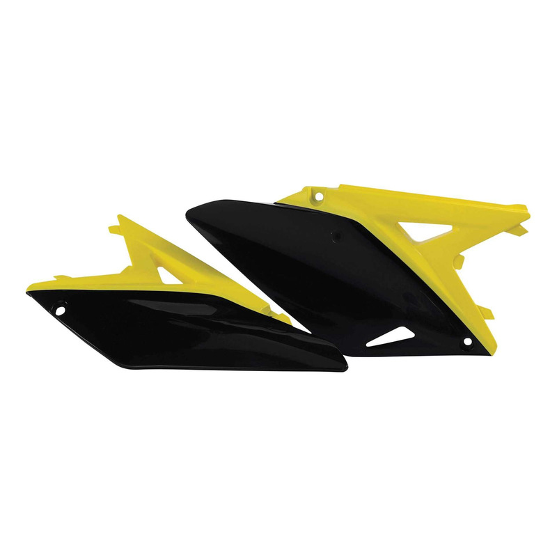 Plaques LatÃÂ©rales ACERBIS Noir / Jaune - Suzuki 250 RMZ