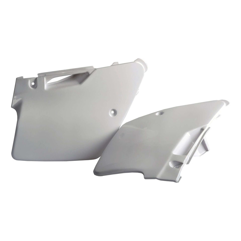 Plaques Latérales POLISPORT Type Origine Blanc - Kawasaki 125 / 250 KX 94-98