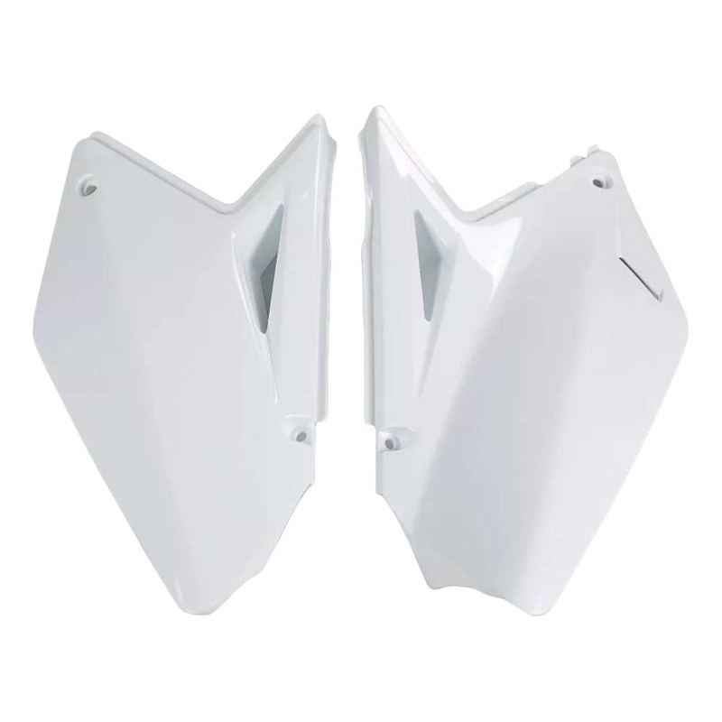 Plaques Latérales POLISPORT Type Origine Blanc - Suzuki 250 RMZ 10-18