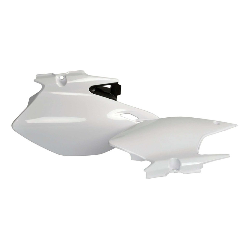Plaques Latérales POLISPORT Type Origine Blanches pour Yamaha 250 WRF 07-14