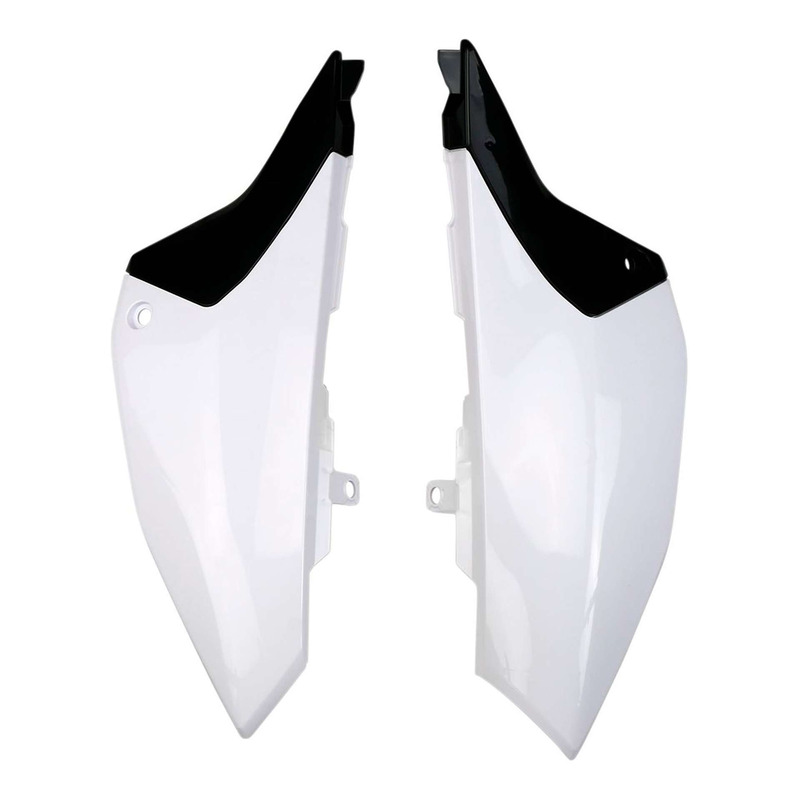 Plaques latérales Polisport type origine blanches Yamaha YZ 65 19-25