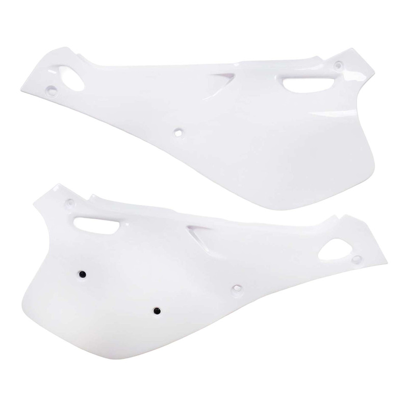 Plaques latérales Polisport type origine blanches Yamaha YZ 250 93-95