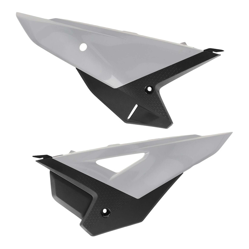 Plaques latérales Polisport type origine blanches Honda CRF 450 R 25-26