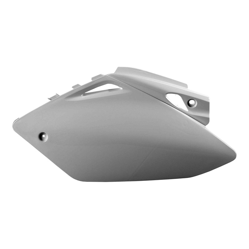 Plaques latérales Polisport type origine blanches Honda CRF 450 R 05-06