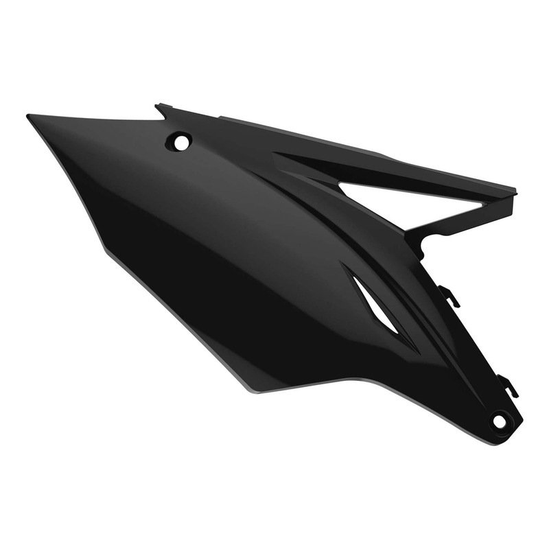 Plaques Latérales POLISPORT Type Origine Noires pour Kawasaki 250 KXF 17-20