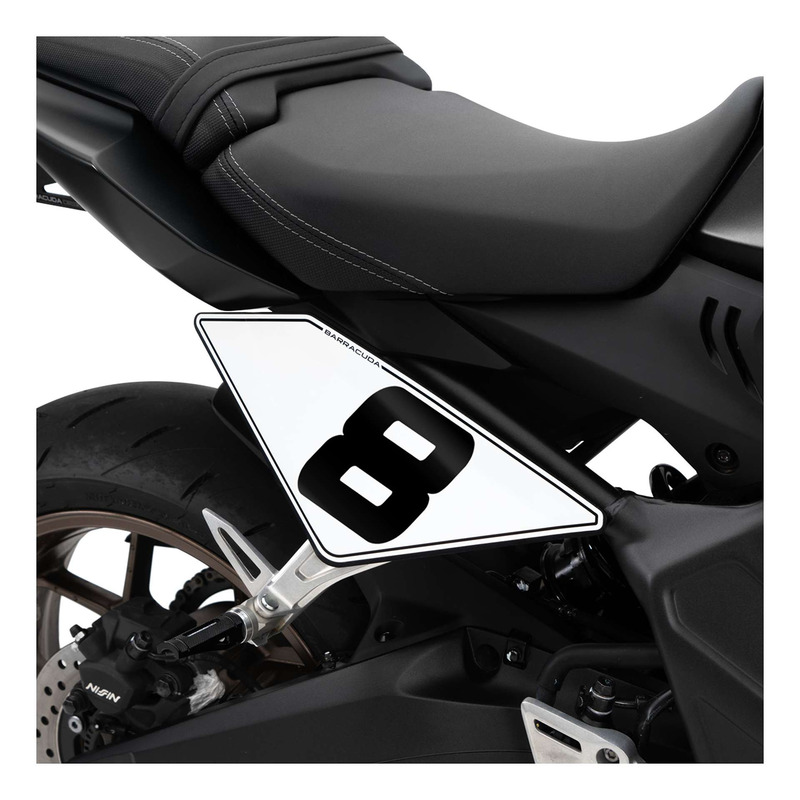 Plaques numéro latérales Barracuda Honda CB 650 R 24-26