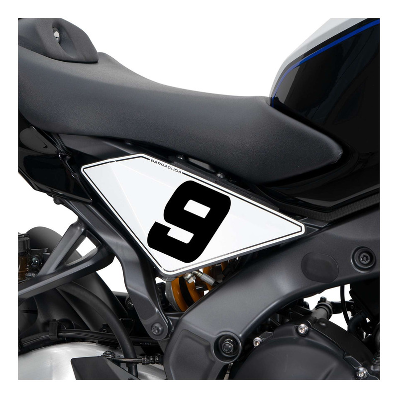 Plaques numéro latérales Barracuda Yamaha MT-09 24-26