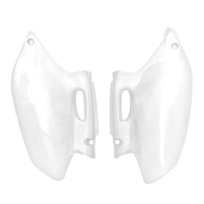 Plaques numéro latérales RTech blanches pour Yamaha YZ250F 01-02