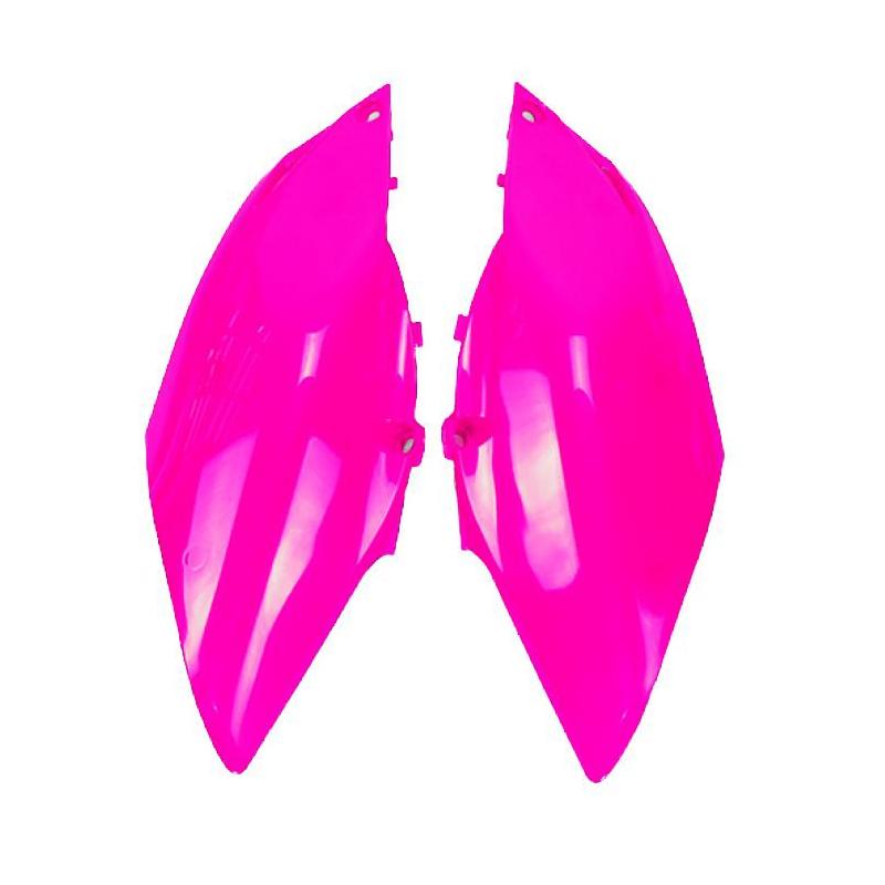 Plaques numéro latérales UFO Honda CRF 250R 14-17 rose fluo